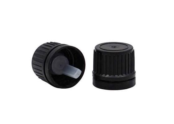 18mm 20mm Black Tamper Evident Plastic Cap ฝาเกลียว Tamper Evident Screw Cap สำหรับขวด