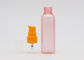 Matte Pink 18mm 60ml ขวดสเปรย์พลาสติกแบบรีฟิลพร้อมปั๊มหมอกสีส้ม