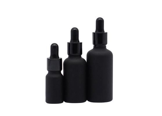 Matte Empty 30ml 100ml ขวดน้ำมันหอมระเหยสีเข้ม Dropper เครื่องสำอาง