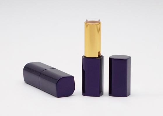 UV Coating Rhombus Shape Aluminium Lip Balm Tubes น่ารัก