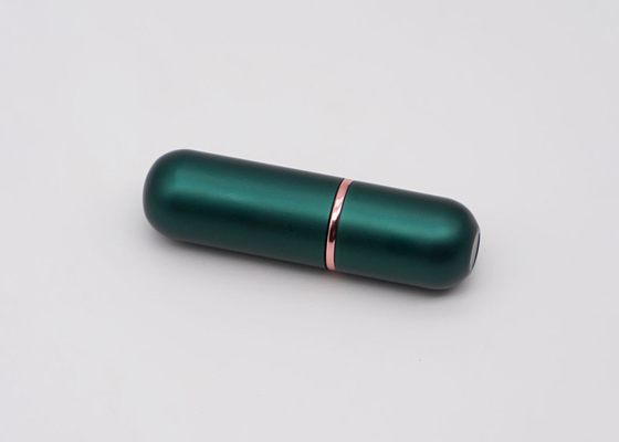 รูปไข่สีเขียวเข้ม Magnetic Empty Lip Balm Tubes