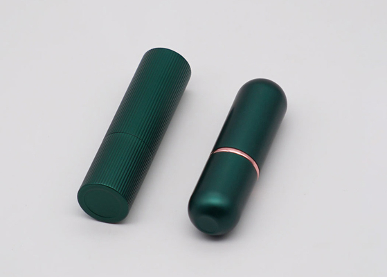 รูปไข่สีเขียวเข้ม Magnetic Empty Lip Balm Tubes