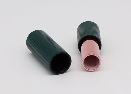 รูปไข่สีเขียวเข้ม Magnetic Empty Lip Balm Tubes