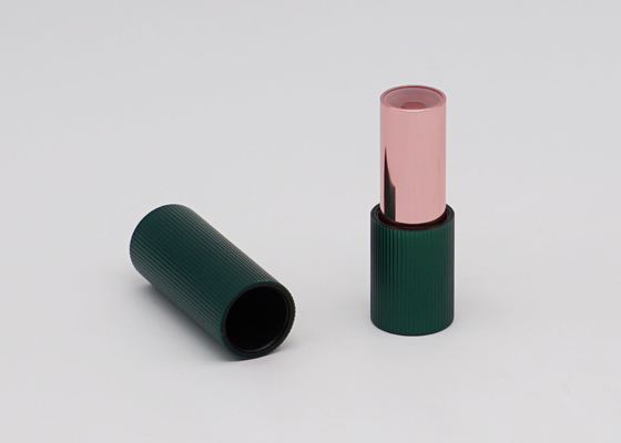 รูปไข่สีเขียวเข้ม Magnetic Empty Lip Balm Tubes