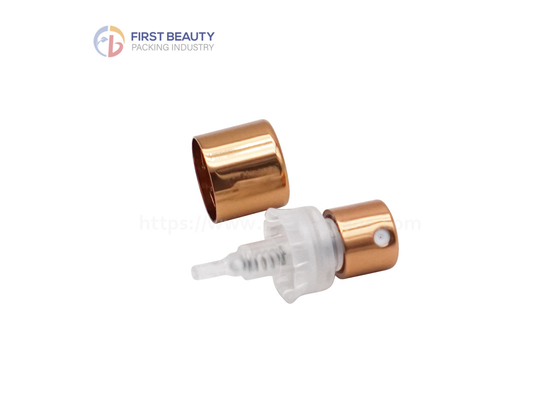 Fea15mm ปั๊มสเปรย์น้ำหอม Crimless Aluminium Gold Mist สำหรับขวด