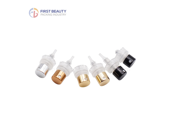Fea15mm ปั๊มสเปรย์น้ำหอม Crimless Aluminium Gold Mist สำหรับขวด