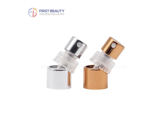 Fea15mm ปั๊มสเปรย์น้ำหอม Crimless Aluminium Gold Mist สำหรับขวด