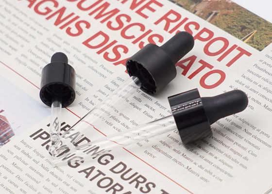 ปิเปตหยดแก้วสีดำขนาด 15 มม. 18 มม. 24 มม. สำหรับขวด