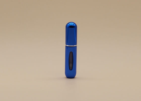 ขวดสเปรย์ฉีดพลาสติกสีน้ำเงินขนาด 5 มล. สำหรับบรรจุเครื่องสำอางเหลว