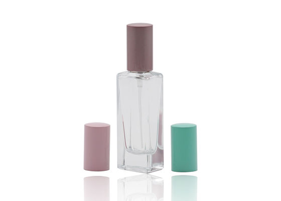 ขวดสเปรย์เครื่องสำอาง 15ml, ผนังหนาขวดน้ำหอมแก้วรีฟิลที่มีสีสันหมวก