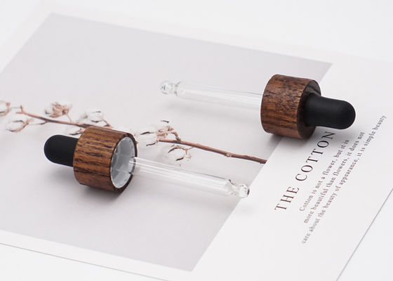 ปิเปตหยดแก้วที่มีความยาวแตกต่างกันหมวกหยดไม้ไผ่สำหรับขวด